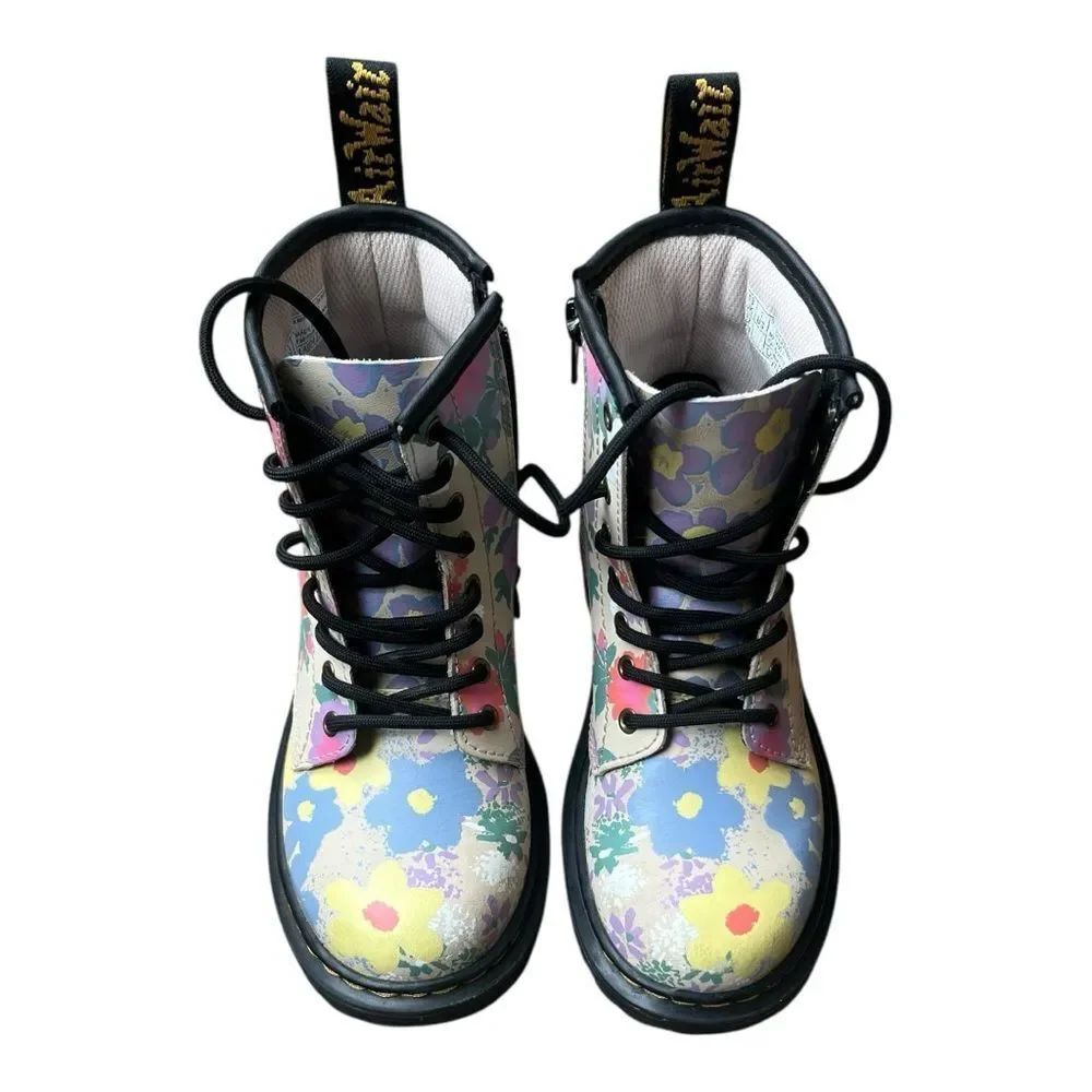 Dr. Martens Multicolor Floral Kids Boots